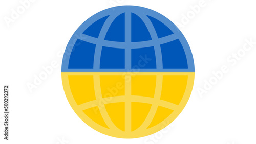 Flag of Ukraine vector design. Pease for Ukraine