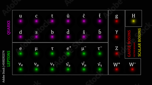 Standard Model of Elementary Particles vector design