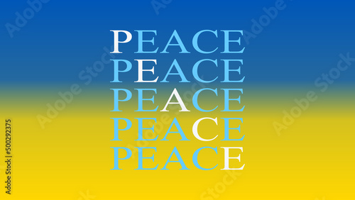 Flag of Ukraine vector design. Pease for Ukraine