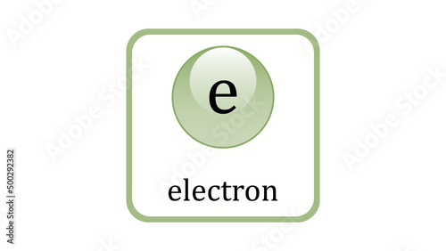 Electron icon. Standard Model of Elementary Particles vector design