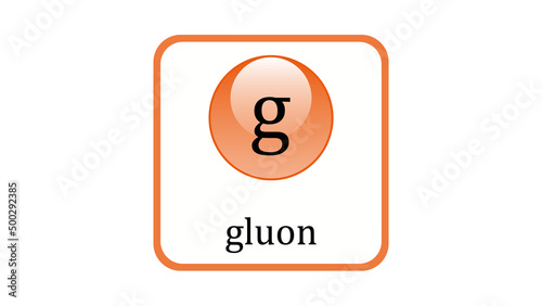 Gluon icon. Standard Model of Elementary Particles vector design