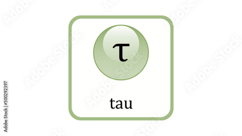 Tau icon. Standard Model of Elementary Particles vector design