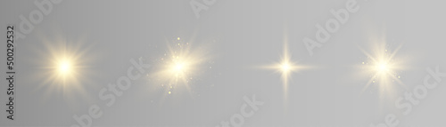 Slika na platnu Vector transparent sun light, lens flare special effect