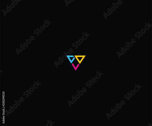 Technology Letter V Logo Design vector Template