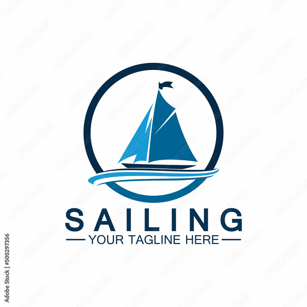 Sailing boat logo Template vector Sailing boat logo Template vector