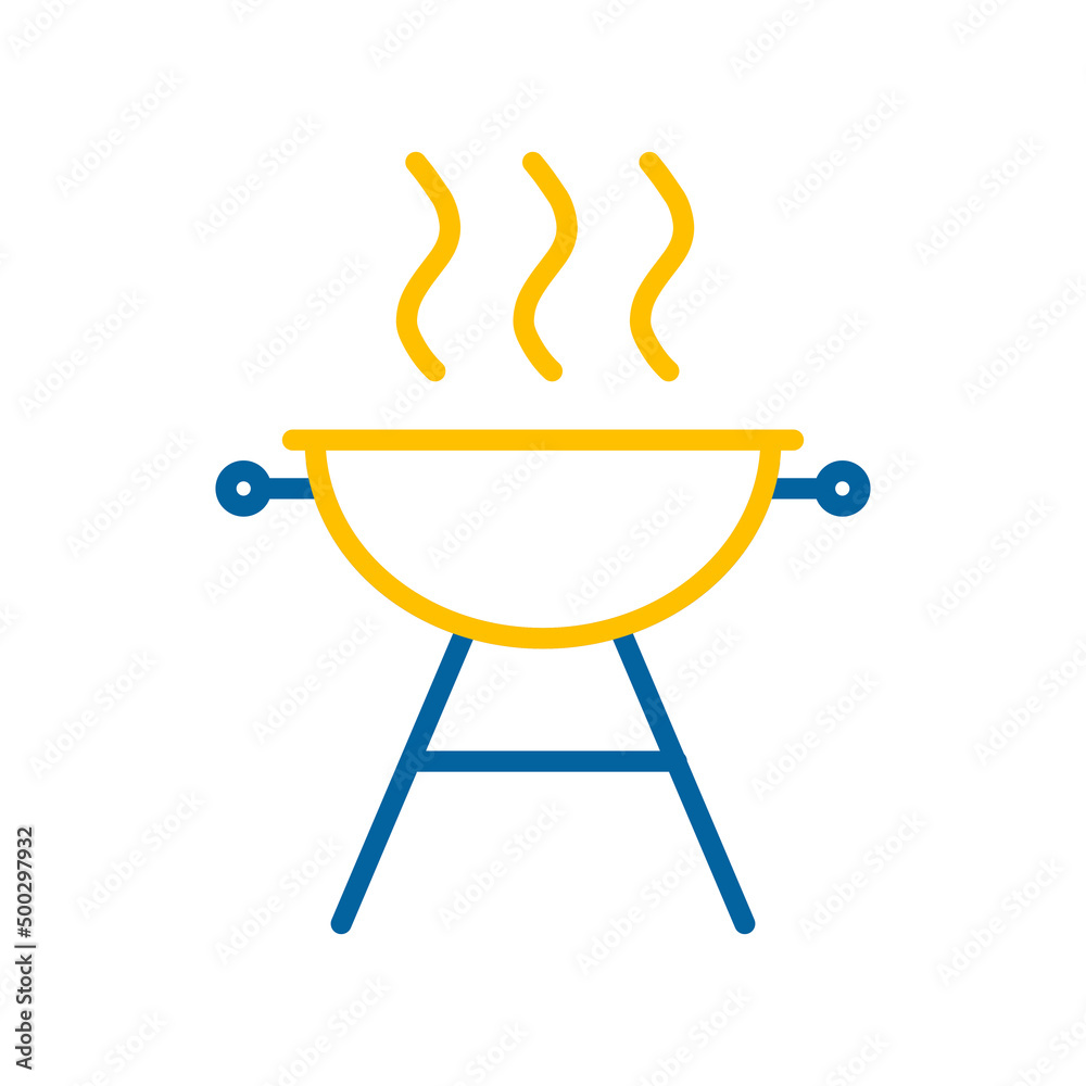 Grill BBQ cookout vector icon Grill BBQ cookout vector icon