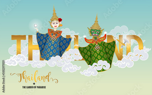 Thailand travel concept The Most Beautiful Places To Visit In Thailand in flat style in flat design color.