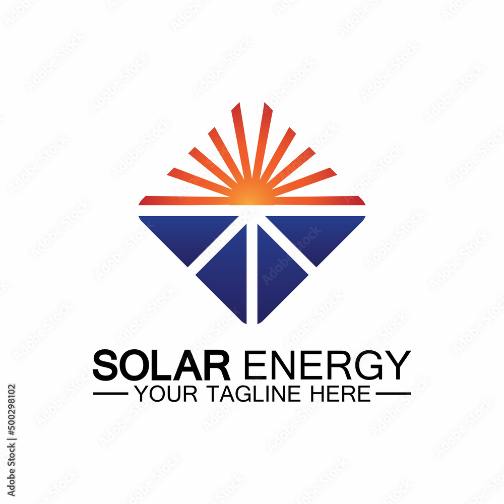 Solar Energy Logo Design Vector Template Solar Energy Logo Design Vector Template