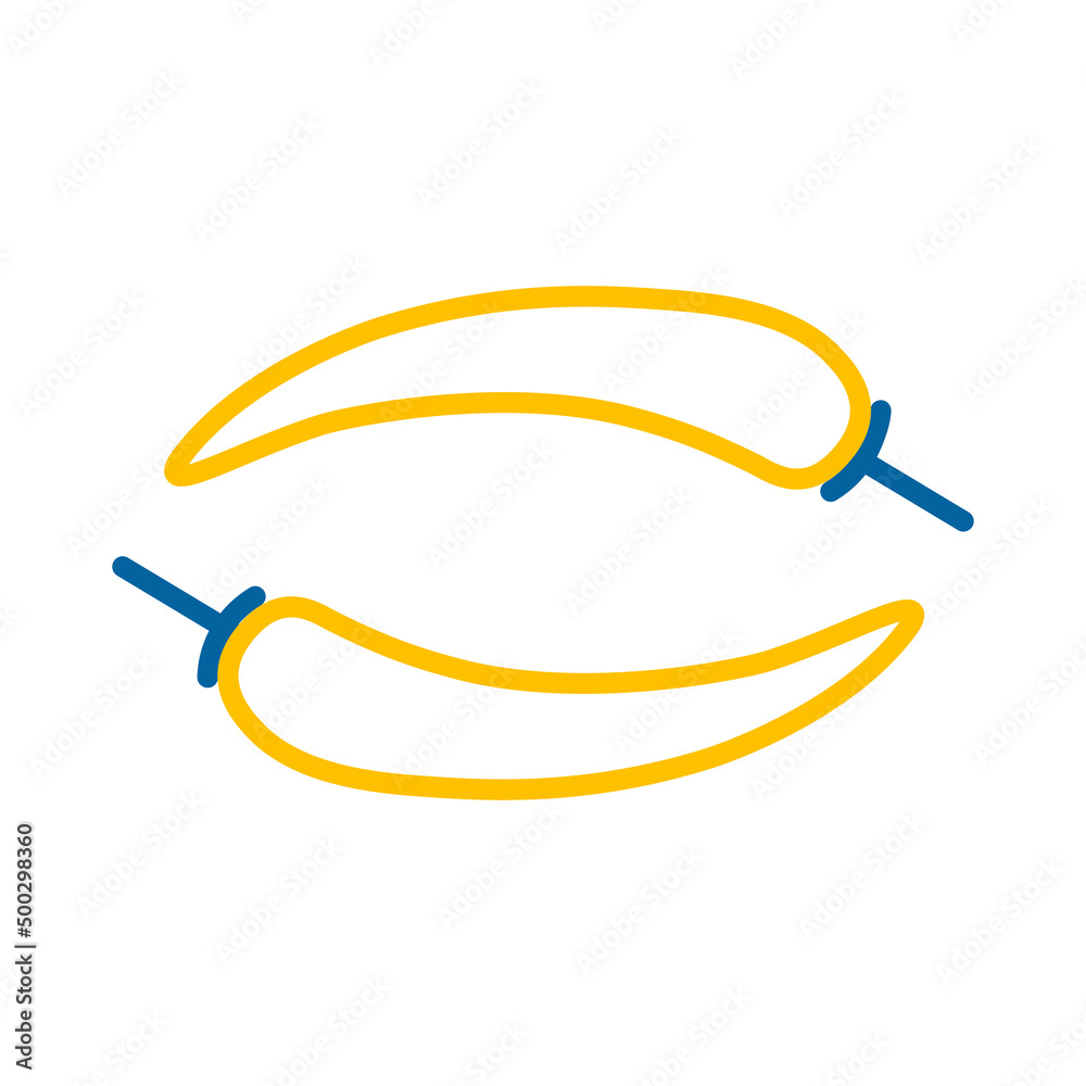 Red hot chili peppers vector icon. Vegetable Red hot chili peppers vector icon. Vegetable