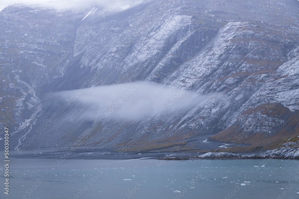 Fototapeta premium Foggy day at Glacier Bay National Park, Alaska