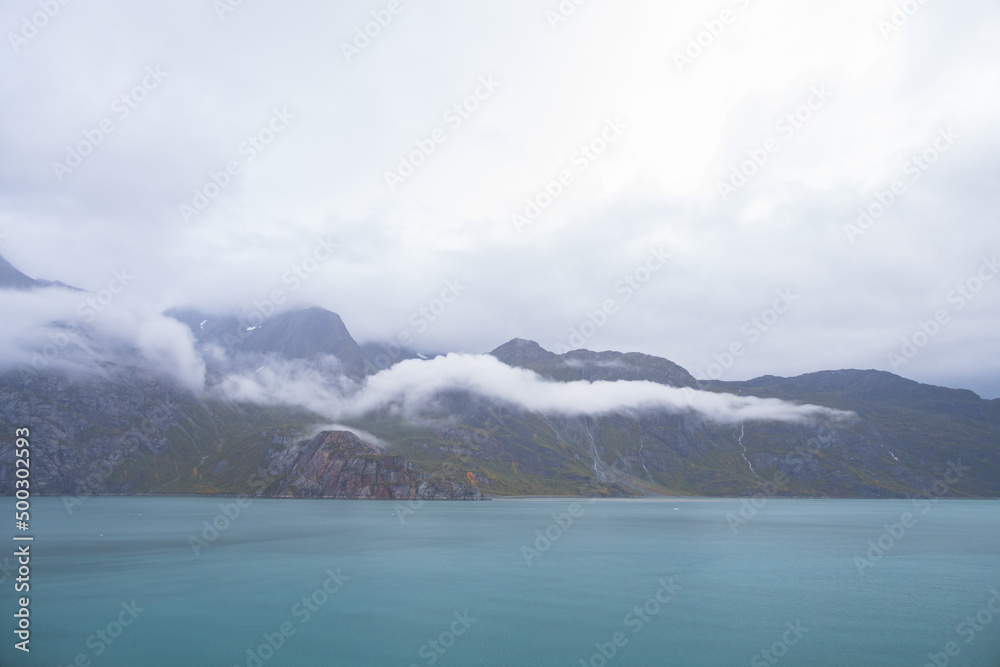 Foggy day at Glacier Bay National Park, Alaska