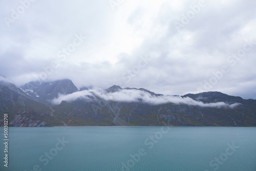 Foggy day at Glacier Bay National Park  Alaska