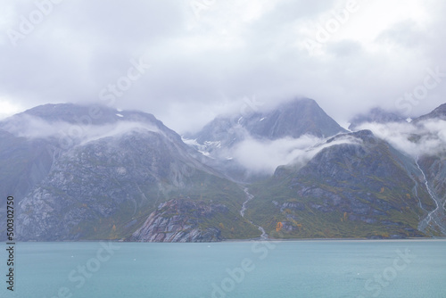 Foggy day at Glacier Bay National Park  Alaska