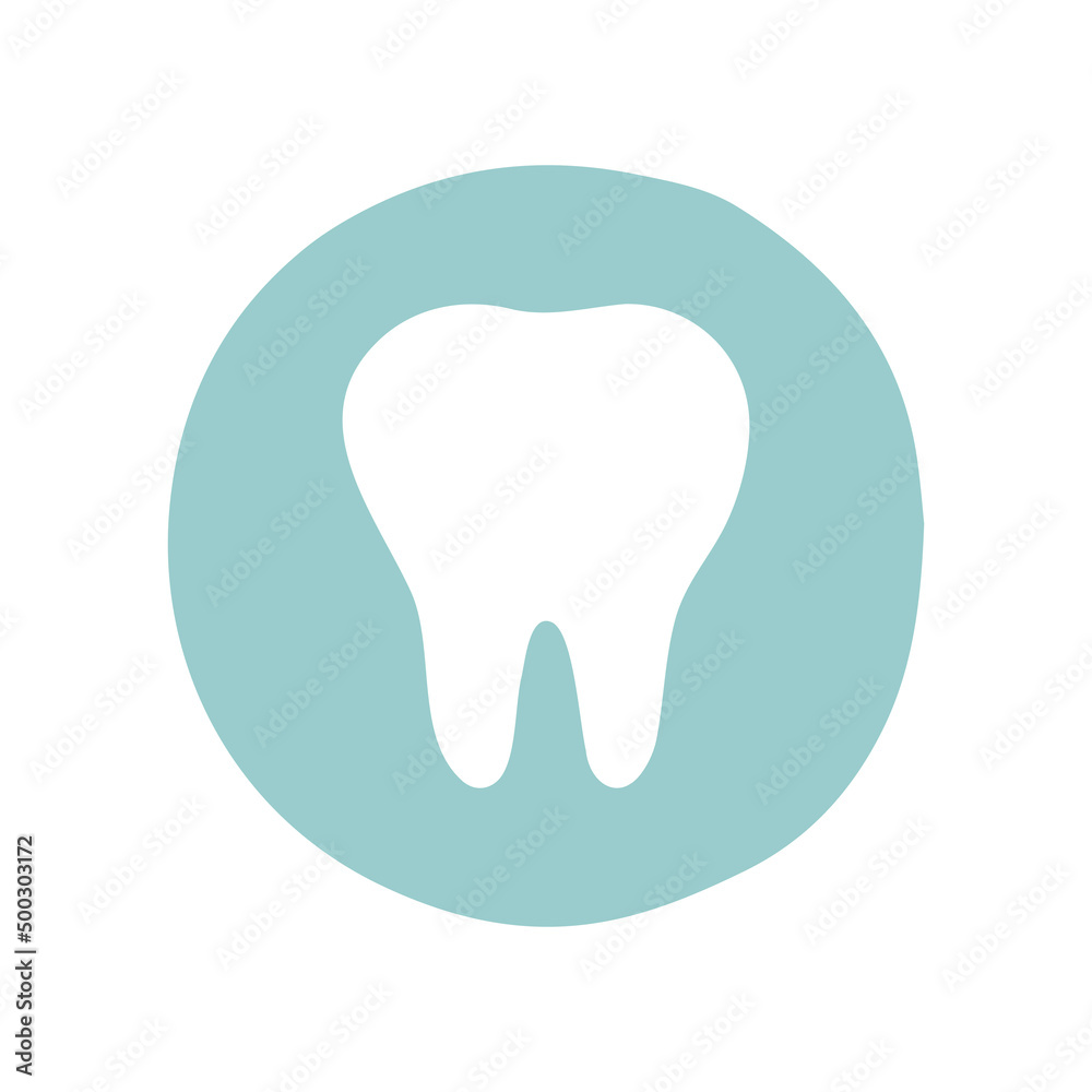 Vector of the tooth icon. Illustration of a medical tooth symbol.