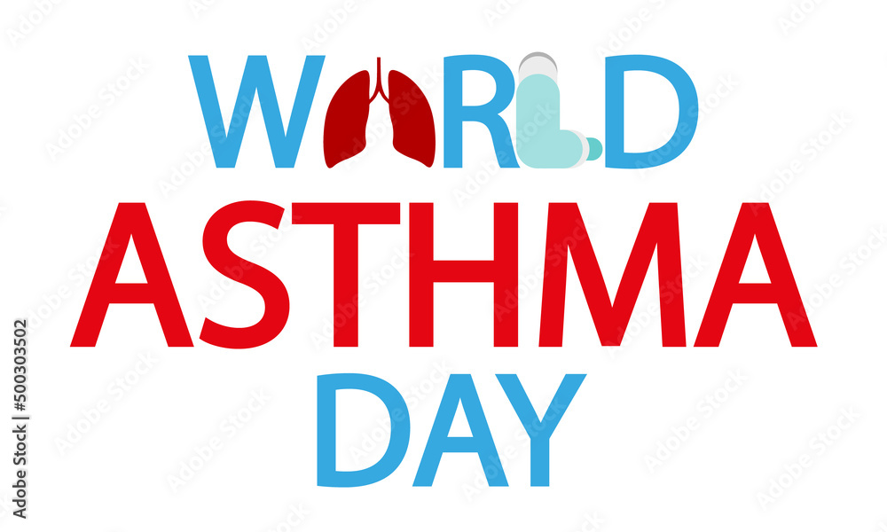 World Asthma Day typography, vector art illustration. World Asthma Day typography, vector art illustration.