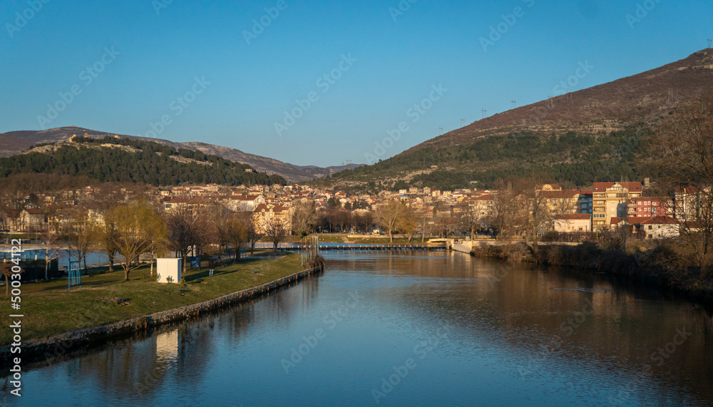 The river Trebisnjica at Trebinje, Bosnia and Herzegovena