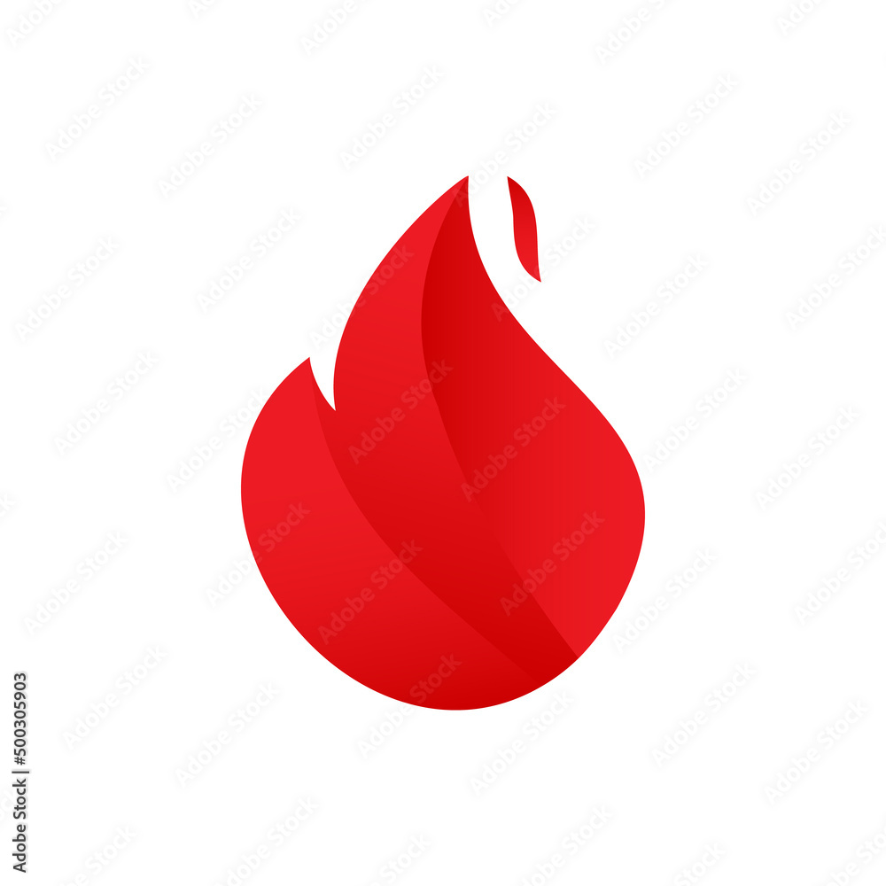 Obraz premium Flame fire gradient logo design