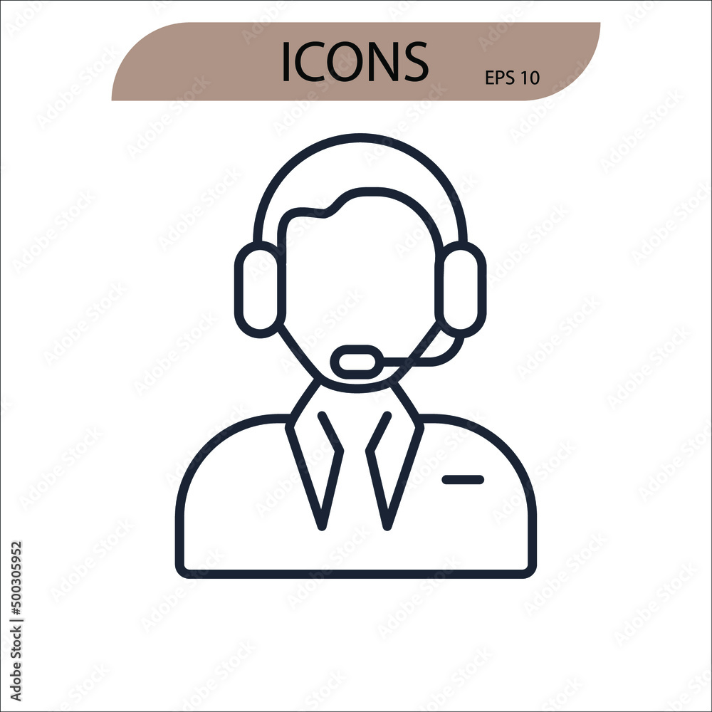 support icons  symbol vector elements for infographic web