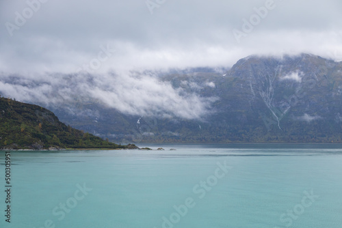 Foggy day at Glacier Bay National Park, Alaska