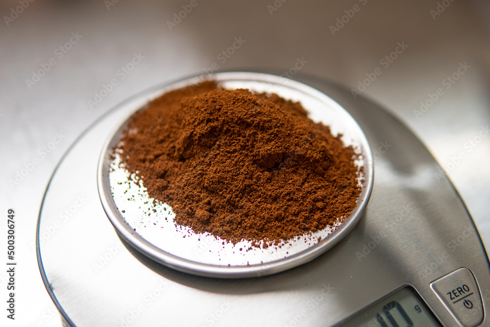 Powdered chaga mushroom powder. Medicinal chaga mushroom for brewing tea Powdered chaga mushroom powder. Medicinal chaga mushroom for brewing tea