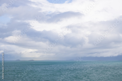 Storm clouds over the ocean