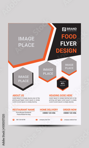 Food flyer design with modern look