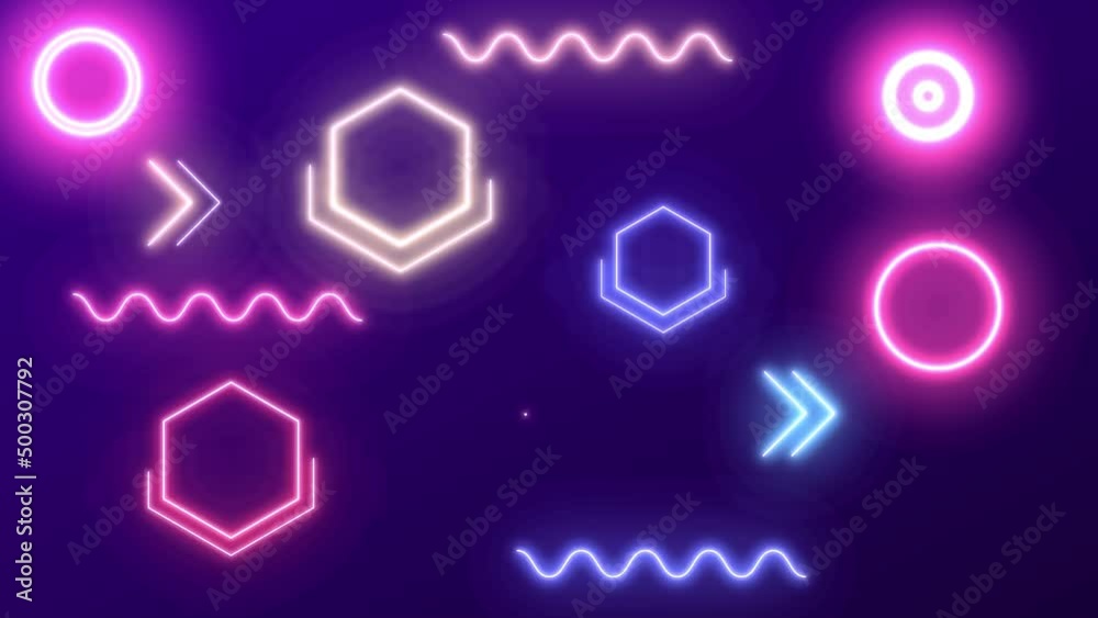 Neon geometric motion abstract background. .Cool colorful template. Background Loop. Neon geometric motion abstract background. .Cool colorful template. Background Loop.