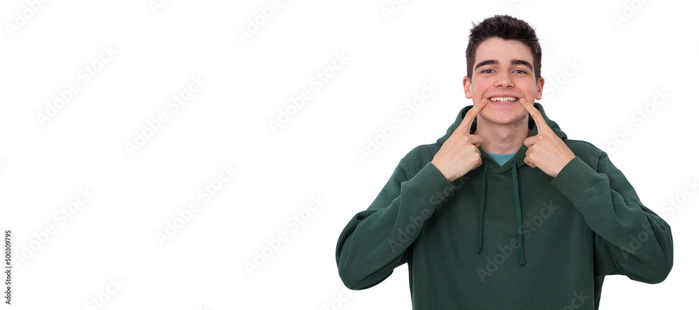 teenager or student isolated pointing smile teenager or student isolated pointing smile