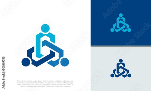 Human Resources Consulting Company, Global Community Logo. Social Networking logo designs.
