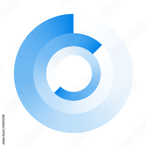 Circle preloader, buffer shape. Circular progress bar. Meter, guage and indicator icon with transparency