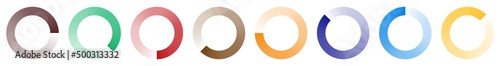 Circle preloader, buffer shape. Circular progress bar. Meter, guage and indicator icon with transparency