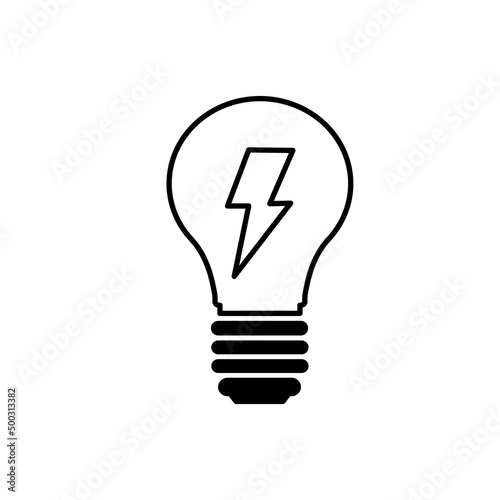 Elektryczność ikona żarówka
