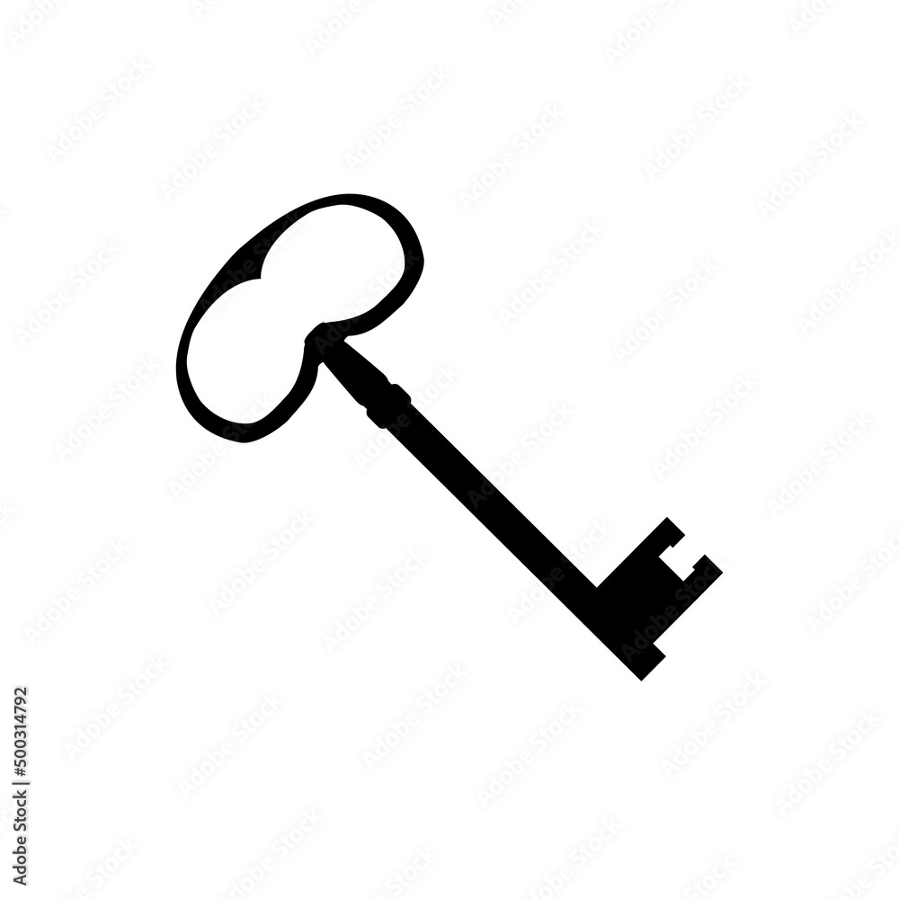 Klucz , stary klucz - ikona wektorowa - obrazy, fototapety, plakaty 