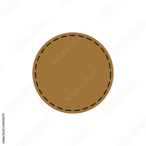 Leather Patch icon vector. Leather Pattern illustration sign. Hat Patch symbol or logo.