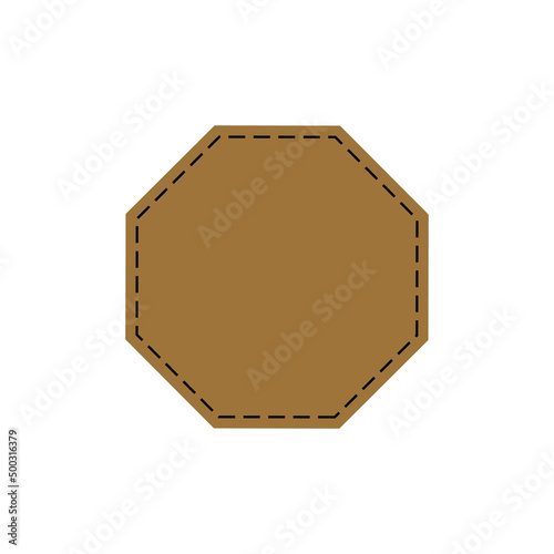 Leather Patch icon vector. Leather Pattern illustration sign. Hat Patch symbol or logo.