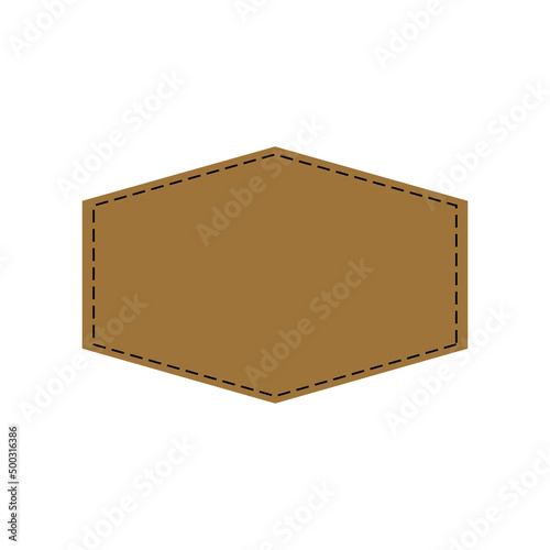 Leather Patch icon vector. Leather Pattern illustration sign. Hat Patch symbol or logo.
