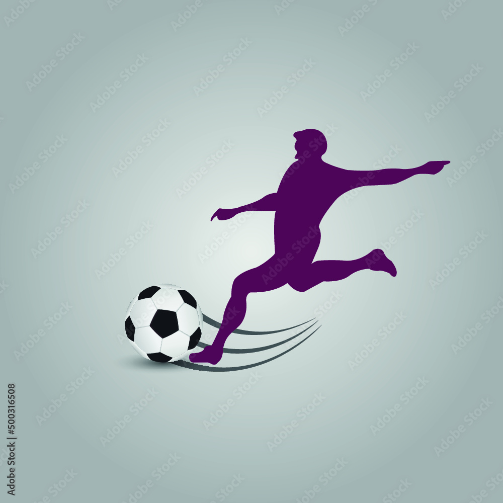 Qatar flag soccer football against a plain white background. 3D Rendering