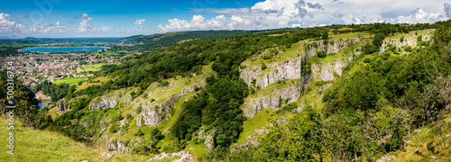 A view on top of Cheddar Gorge in Cheddar,United Kingdom