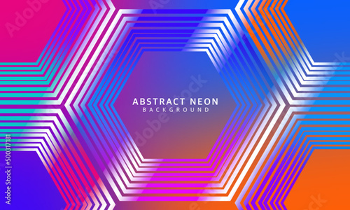 Modern futuristic neon light background. abstract neon light background style © Achmad