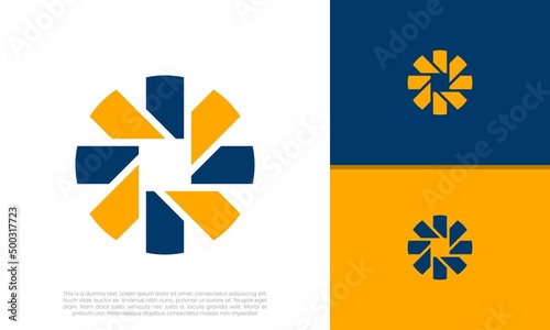 Solar Energy Logo Design. Abstract Solar Logo.	
