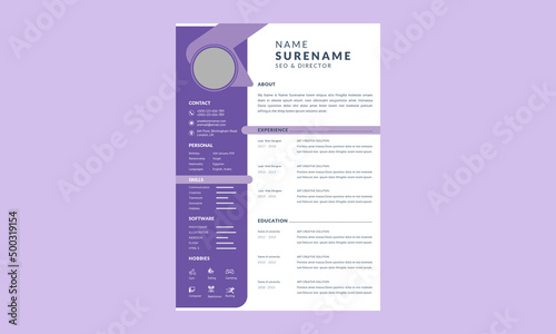 Cv template professional resume design