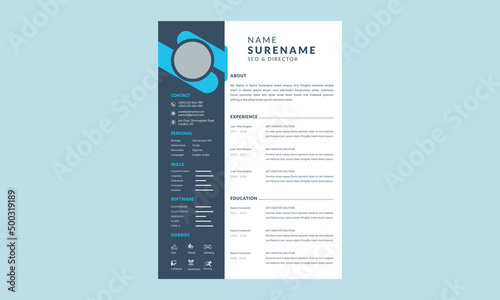 Cv template professional resume design