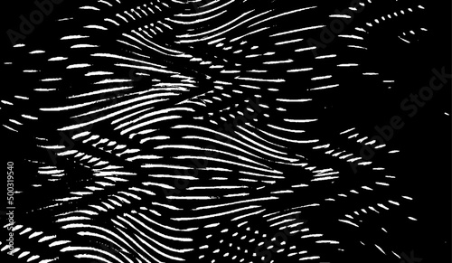 Rough texture. Broken plaster wall effect. Grunge worn damask pattern design. Distressed fabric texture. Overlay texture design. Vector illustration. Eps10.