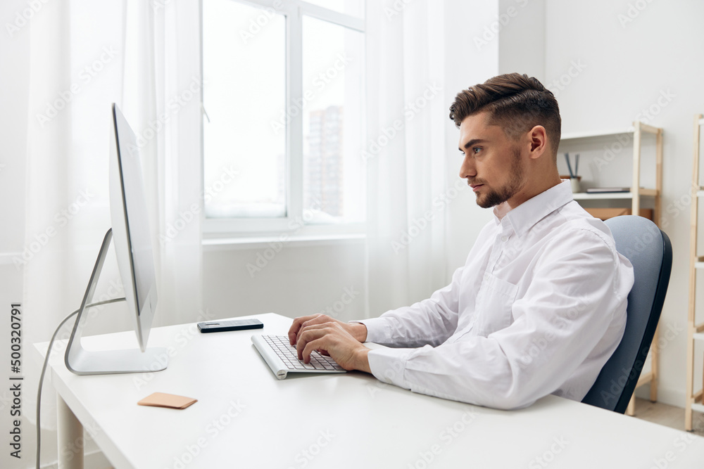 manager office worker in a white shirt workplace
