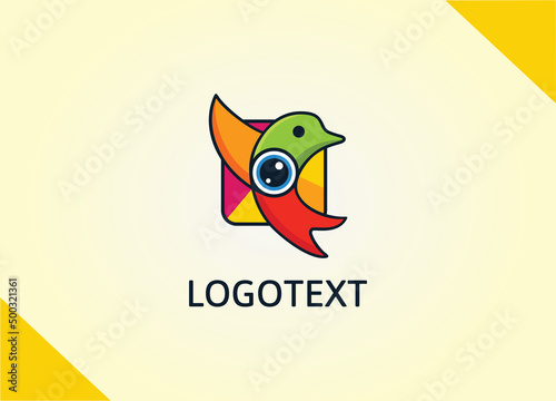 Bird Camera Logo brand Design  [vector]