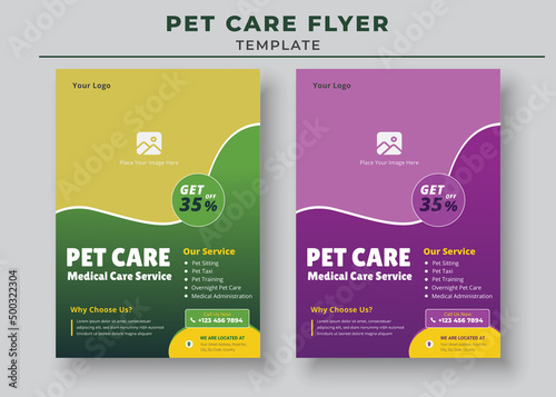 Pet Care Flyer Template, Pet Sitting Flyer Template, Pet Walkers Flyer Template