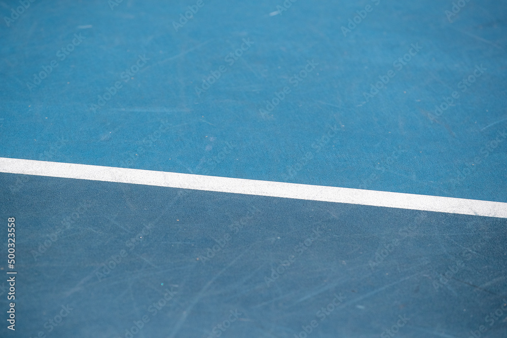 Clean blue tennis court