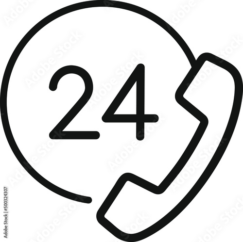 Vector icon of phone call; The editadle illustration of support