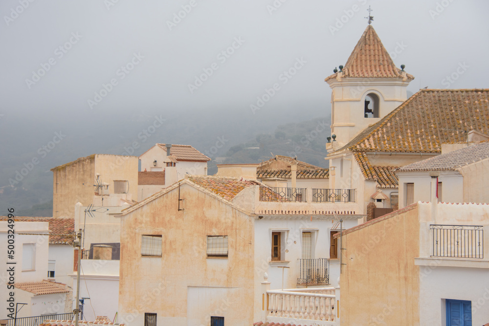 View of the Old Town of Sayalonga in Andalusia, Spain