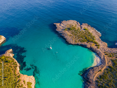 Mallorca Beach from Above Drone Photo